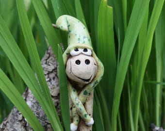 Whimsical Ceramic Garden Worms: Handmade Garden Art Sculpture