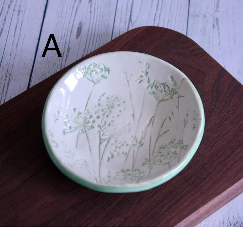 Handmade Wonky Ceramic Dish: Ring, Key, Trinket Bowl, Small Soap dish A