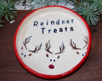 Handmade Reindeer Treats Plate | Christmas Eve Tradition