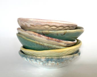 Handmade Wonky Ceramic Dish: Ring, Key, Trinket Bowl, Small Soap dish