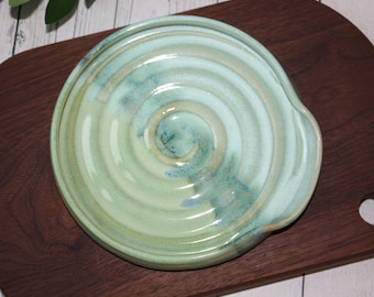 Handmade Ceramic Spoon Rest, Pottery Spoon Holder, Unique Glazed Kitchen Accessory, Housewarming Gift, Handmade Kitchenware