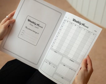 Undated Weekly Planner, KDP Interior Canva Template (Digital Download)