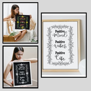 Set of 3 Mindful Art Prints: Positive Quotes Wall Decor, Inspirational Home Art, Motivational Prints, Uplifting Artwork Trio, Office Decor