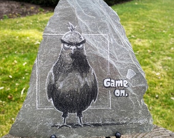 Game On - Slate - Original Charcoal Illustration