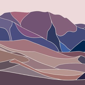 Great Sand Dunes National Park Colorado Line Art (Landschaft) Digitaldruck