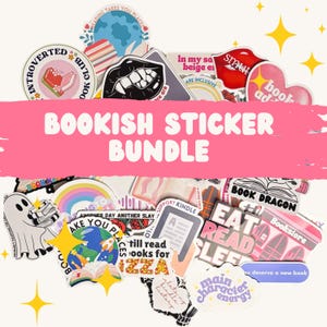 Bookish Sticker Pack Bundle | Kindle personalization | bookish stickers | book stickers | kindle stickers