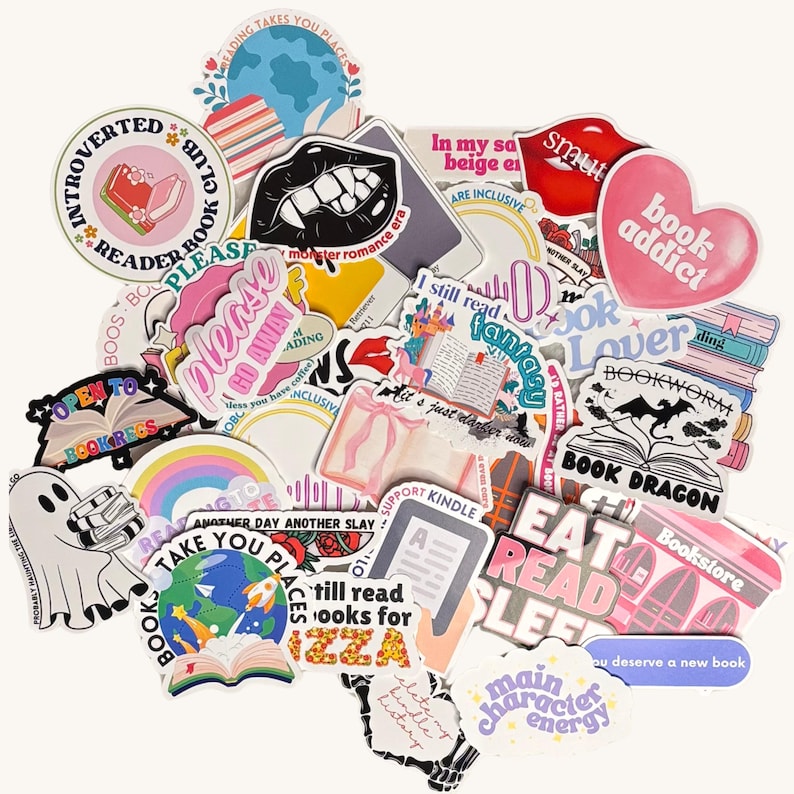 Bookish Sticker Pack Bundle | Kindle Personalization | Bookish Stickers ...