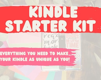 Kindle Starter Kit | Kindle Case | Kindle backing insert | kindle stickers | one stop shop for kindle accessories!