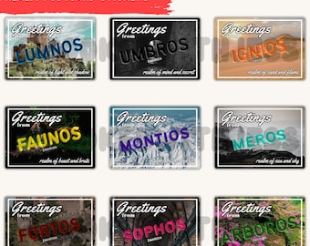 The Kindred's Curse Saga Emarion Realm Postcard Stickers | Kindle personalization | bookish stickers | book stickers | stickers