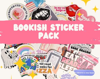 Bookish Sticker Pack Bundle | Kindle personalization | bookish stickers | book stickers | kindle stickers