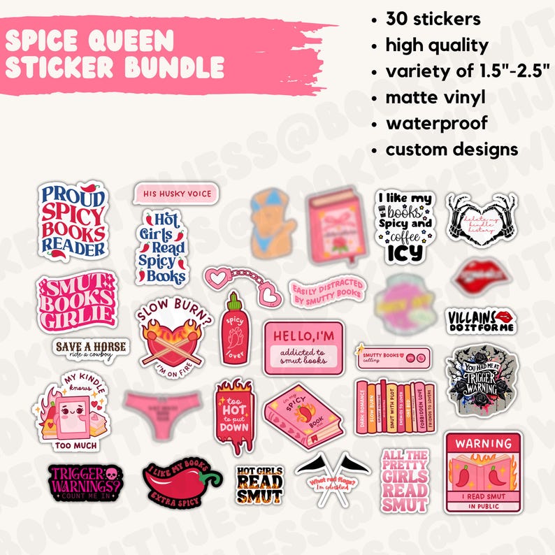 Bookish Sticker Pack Bundle | Kindle Personalization | Bookish Stickers ...