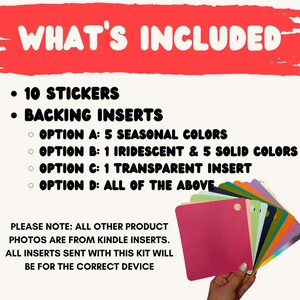 Kobo Refresher Kit | Kobo Libra paper insert | Kobo Libra backing insert | Kobo Libra stickers | one stop shop for a Kobo refresh image 2