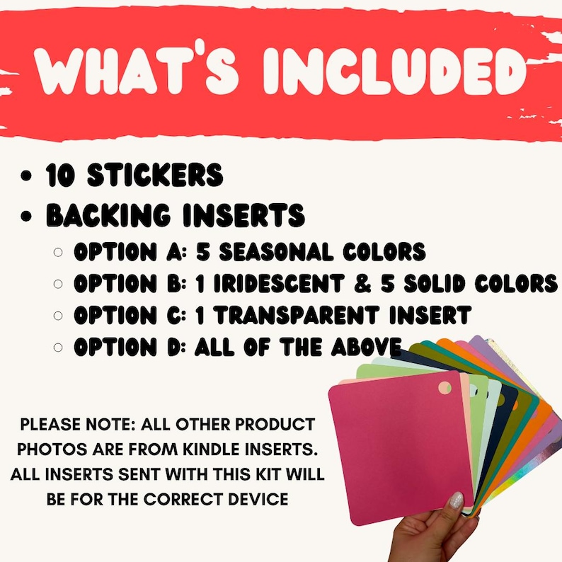 Kobo Refresher Kit | Kobo Libra paper insert | Kobo Libra backing insert | Kobo Libra stickers | one stop shop for a Kobo refresh image 2
