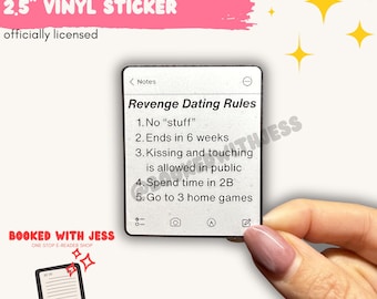 Loft 3B Revenge Dating Rules Vinyl Sticker