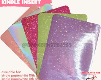 Colored Sparkle Kindle Inserts | Kindle case insert | Kindle decorating