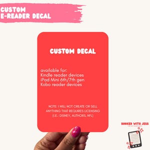 Custom E-Reader Skin Decal | Kindle Case | Kindle backing insert | kindle decal skin | kindle stickers | kobo decal | iPad decal