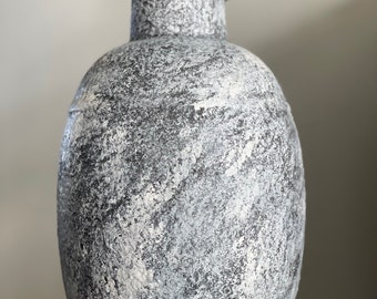 Modern black and cream wabi sabi Marble Vase