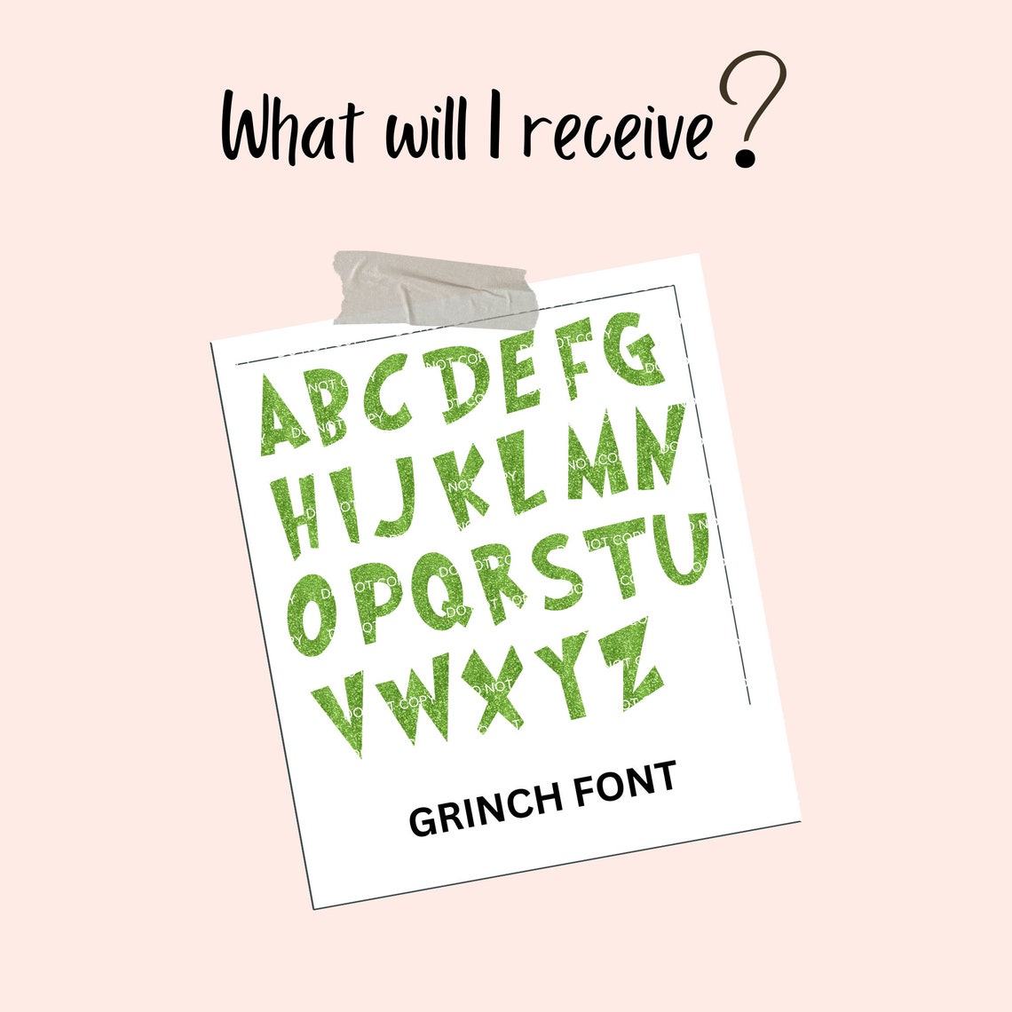 Grinch Green Glitter Letters SVG PNG Grinch Letters Green Glitter ...