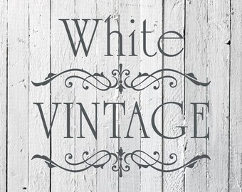 Möbeltattoo White Vintage Ornament Shabby Chic Style Möbelaufkleber Möbelsticker M-84