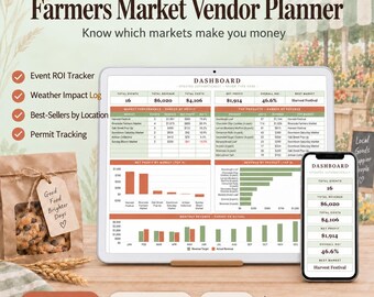 Strumento di pianificazione per i venditori del mercato agricolo / Monitoraggio del ROI per i panifici (Fogli Google/Excel)