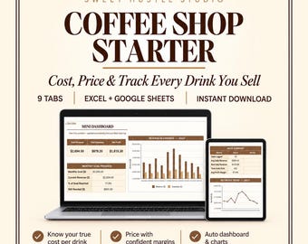 Piano di avvio e budget per l'apertura di una caffetteria / Calcolatore dei costi di pre-lancio