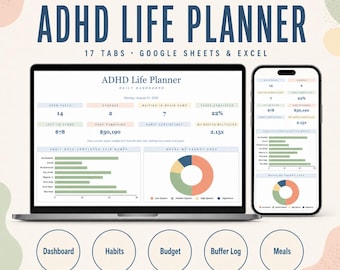 Agenda per persone con ADHD: un'unica soluzione digitale per l'organizzazione della vita quotidiana (Fogli Google ed Excel)