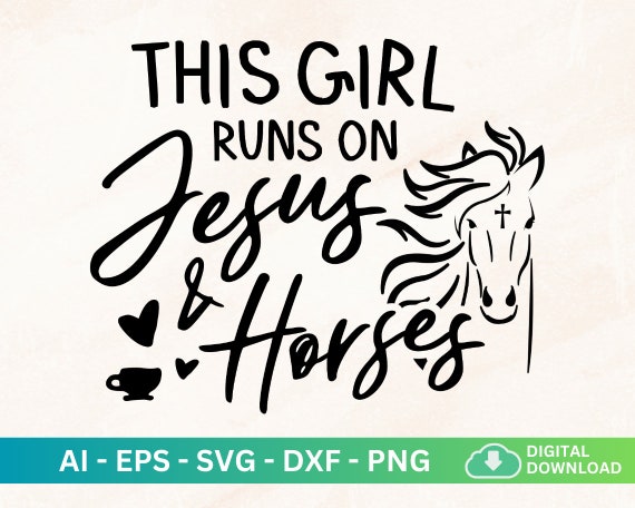 This Girl Runs On Jesus And Horses Christians Horse Lovers T-Shirt This Girl Runs On Jesus And Horses Christians Horse Lovers T-Shirt