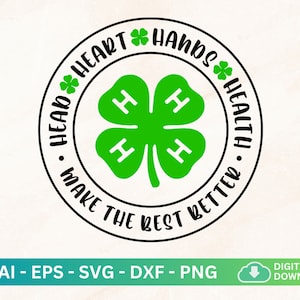 Clover Svg, 4 Leaf Clover Svg, Irish Clover Svg, St. Patricks day Svg,  Lucky Svg, Dxf, Png