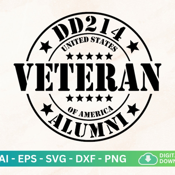 DD214 Veteran Svg Png, Veteran Alumni Svg, Veteran Day T Shirt Svg, Military Retirement Gifts, Veteran Dad Shirt, Army Veteran Shirt Svg