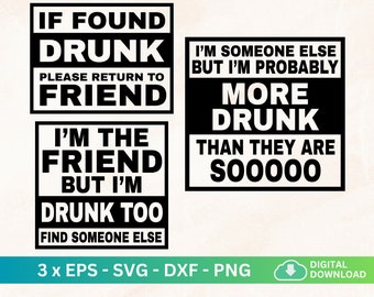 If Drunk Svg Bundle, Drunk Friends Svg Png Eps Dxf, If Drunk Return To Svg, Drinking Friends Svg, Drinking Party Favors, Drinking Quotes Svg