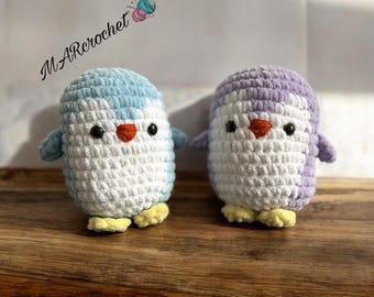 Crochet Penguin Plush – Handmade Soft Toy – Baby Gift – Stuffed Amigurumi Animal – Nursery Decor – Custom Color Available
