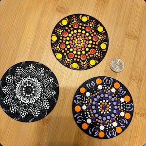 Painted Mandala| Mandala Stone  | Wall Decor| Mandala Dot Art| Painted Boho Wall Art| Mandala | Meditation | Home Decor | Painting| Dot Art|