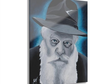 The Lubavitcher Rebbe print of original painting , Acrylic Prints (French Cleat Hanging)
