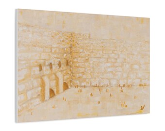Jerusalem Kotel Västra muren Stenmålning Sträckt Canvastryck I Judisk Hem- & Kontorsdekor