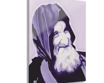 Baba sali print of original painting , Acrylic Prints (French Cleat Hanging)