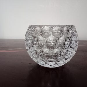 Clear Ocular Bubble Glass Candleholder.