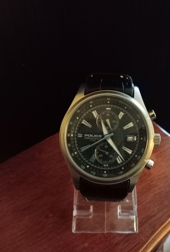 Leather Police Chronograph POLICE CHRONO TWINGEAR LEATHER WATCH
