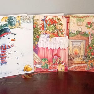 Wunderschöne Vintage Hallmark Weihnachtskarte. 5er Set.