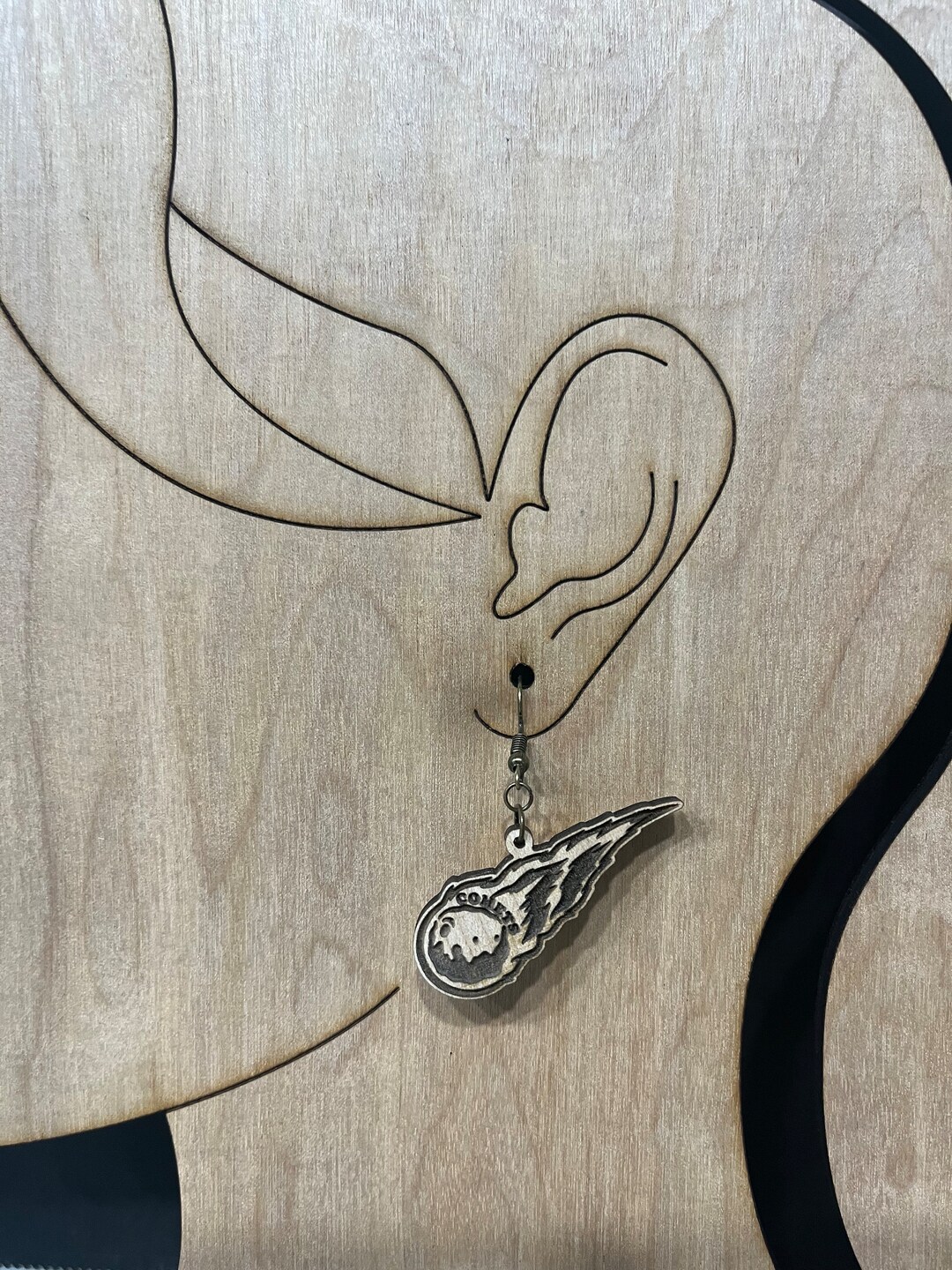 Comet Laser Wooden Laser Cut Earrings Etsy