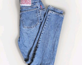 Vintage 90s Bongo by Gene Montesano High Waist Mom Jeans Made USA 5 Actual 24x29