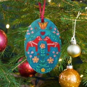 Dala Horse Wooden Ornament