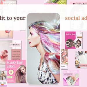 Social Media Templates Canva - Barbie bundle