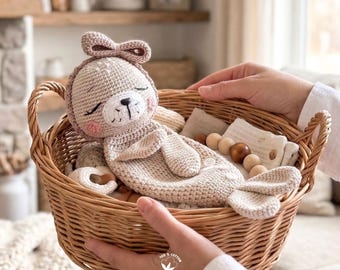 Handgemachtes Häkeln Robbe Snuggler Plüsch, Amigurumi Robbe Kuscheltier, Süßes Ozean Tier Spielzeug, Weiches Baby Lovey Geschenk, Fertiges Produkt