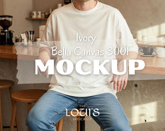 Ivory Bella Canvas 3001 T-Shirt Mockup Bundle | Lifestyle Model Scenes | PSD  JPG for Canva & Photoshop | Instant Download