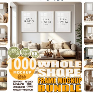 1000+ Frame Mockup |  Mega Bundle Set |  Editable Frame Mockup Bundle | Whole Shop Bundle, Lifetime Access, Entire Shop Bundle,