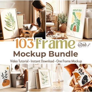 Frames Mockup PSD Bundle Set | Mega Bundle Frames Mockup, 103 Wall Art Mockup Frame, PSD Frames Bundle, Smart Object, Din A Ratio