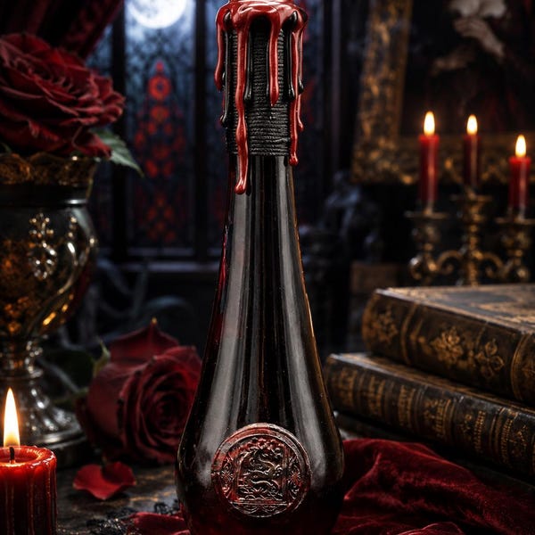 Vampire Essence Potion Bottle: Color Changing Gothic Decor