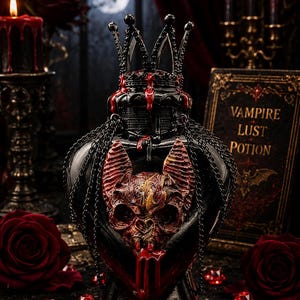 Vampire Lust Potion Bottle: Color Change Gothic Decor