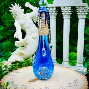 Mermaid Tears: Rough Seas | SILVER | Potion Bottle | Enhanced Potion | Decorative Potion | Spell Bottle | Apothecary | Ocean Gift