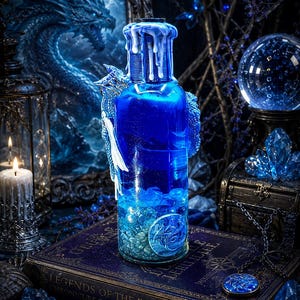 Baby Water Dragon Potion Bottle: Color-Changing Desk Decor